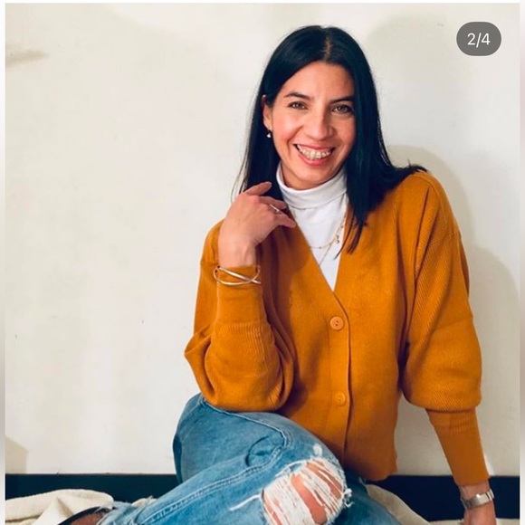 Zara Ribbed Cardigan Sweater - Picture 3 of 9